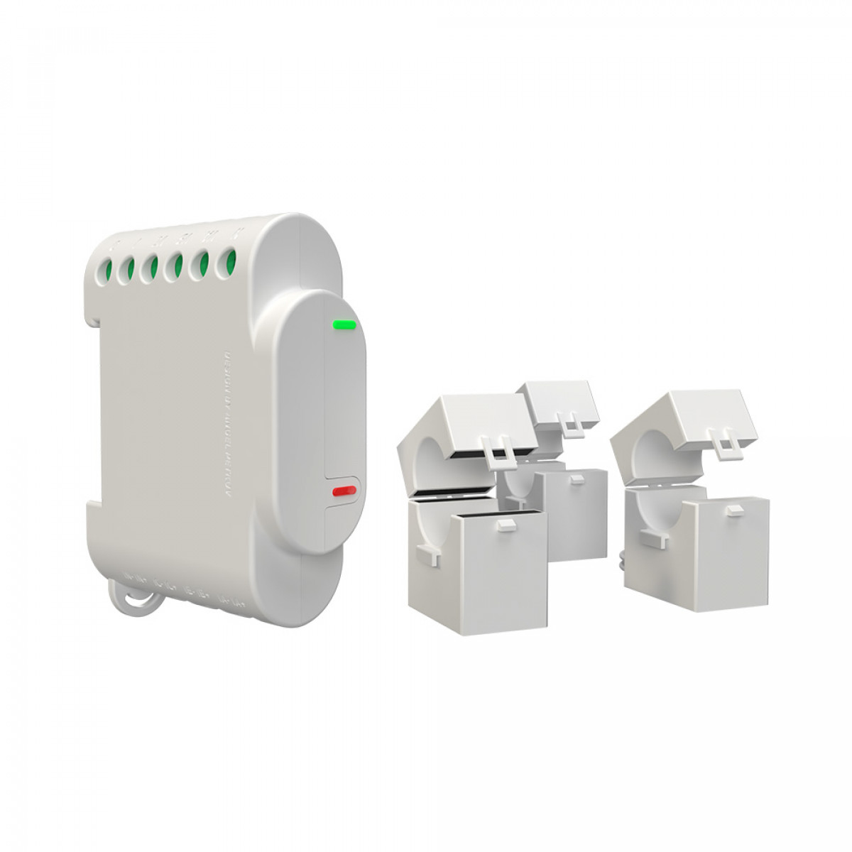 Shelly 3EM - Weiß - 802.11b,802.11g,Wi-Fi 4 (802.11n) - 2,4 GHz - 1 mW - 30 m - 3 Kanäle, Ansicht 3