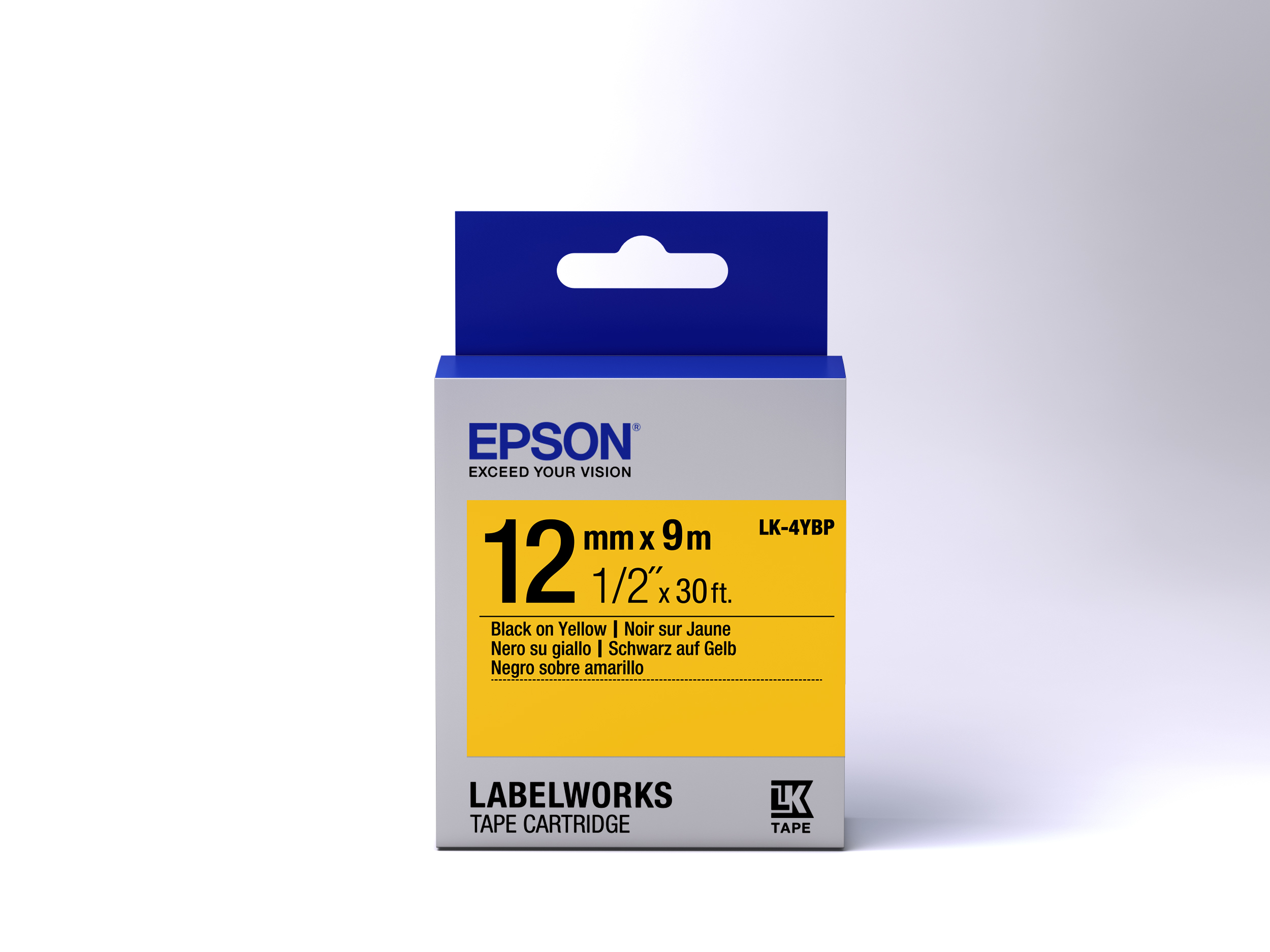 Epson LK-4YBP - Schwarz auf Gelb - Rolle (1,2 cm x 9 m), Ansicht 2