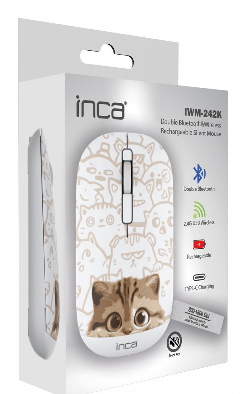 INCA Maus IWM-242K Wireless Katzenmotiv, Ansicht 2