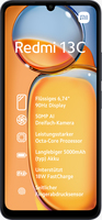 Xiaomi Redmi 13C - 4G Smartphone - Dual-SIM - RAM 8 GB / Interner Speicher 256 GB - microSD slot - LCD-Anzeige - 6.74" -