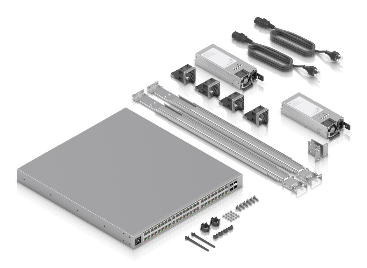 Ubiquiti UniFi Enterprise Campus 48 PoE (2150 W) - Switch - L3 - 16 x 2.5GBase-T/32 x 10Gb Ethernet/4 x 25 Gigabit SFP28, Ansicht 2