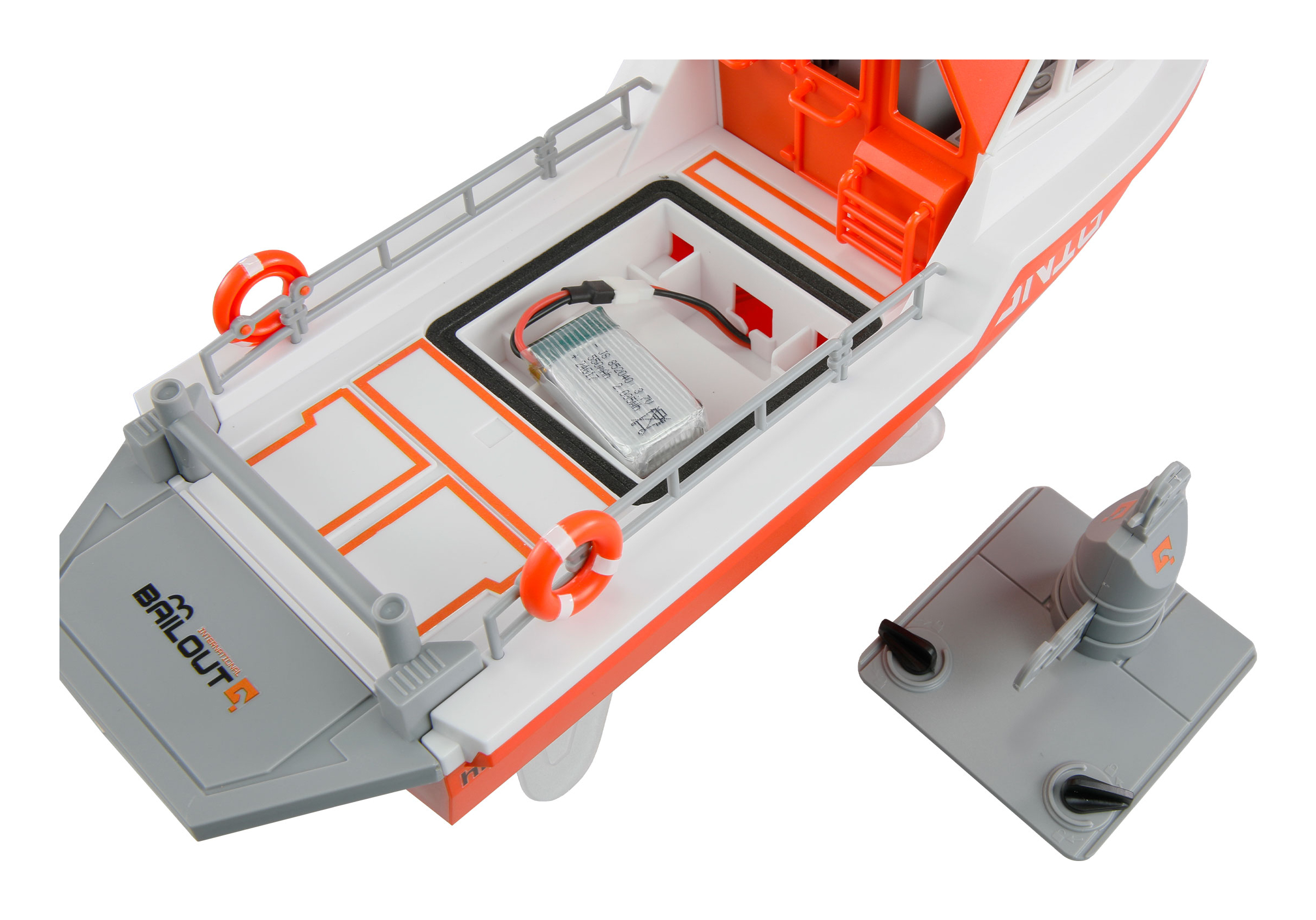 Amewi Rettungsboot brushless Jetantrieb 320mm RTR weiss/orange, Ansicht 2