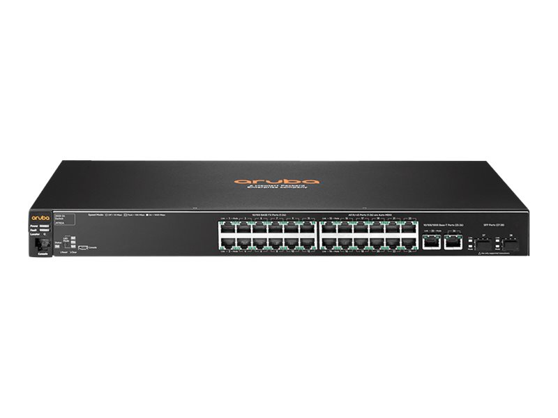 HPE Aruba 2530-24 - Switch - managed - 24 x 10/100 + 2 x Gigabit SFP + 2 x 10/100/1000