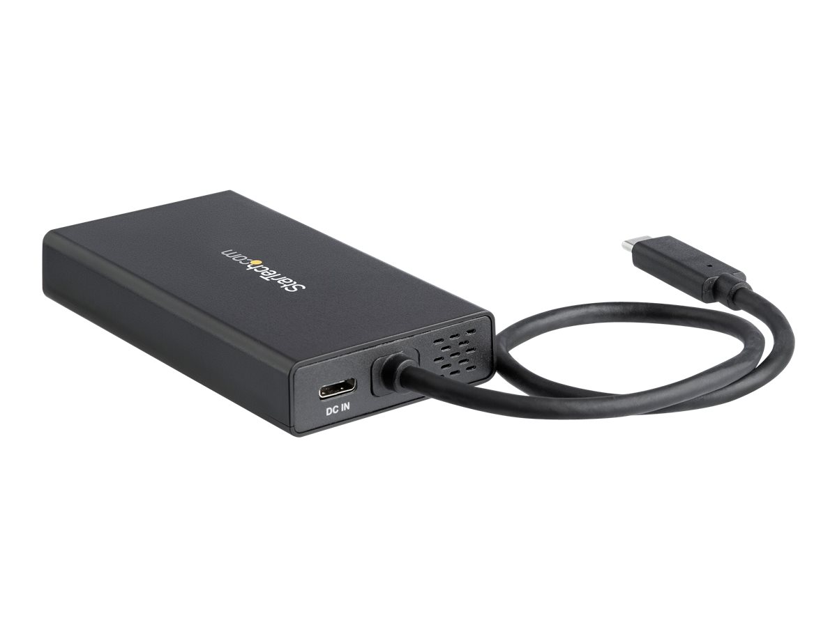 StarTech.com Startech USB-C Multiport Adapter - USB-C Tragbare Docking station mit 4k HDMI - 60W Power Delivery Pass-Through, GbE, 2x USB-A 3.0 Hub - Tragbares Mini USB Typ-C Dock für Laptop (DKT30CHPD)
