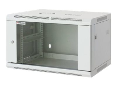 Intellinet Network Cabinet Wall Mount (Standard) 15U Usable Depth 500mmWisth 540mm Grey Assembled Max 60kg Metal & Glass Door Back Panel Removeable SidesSuitable also for use on desk or floor 19Parts for wall install (eg screwsrawl plugs)