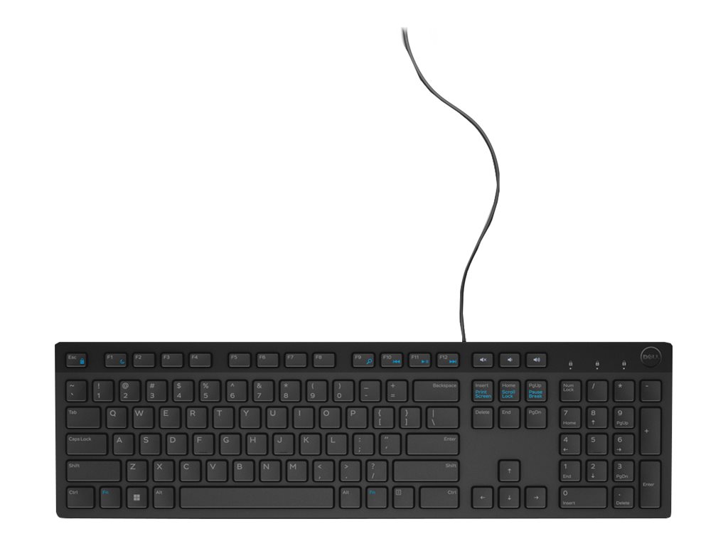 Dell KB216 - Tastatur - USB - Schwarz - TL: UK, QWERTY, Ansicht 5