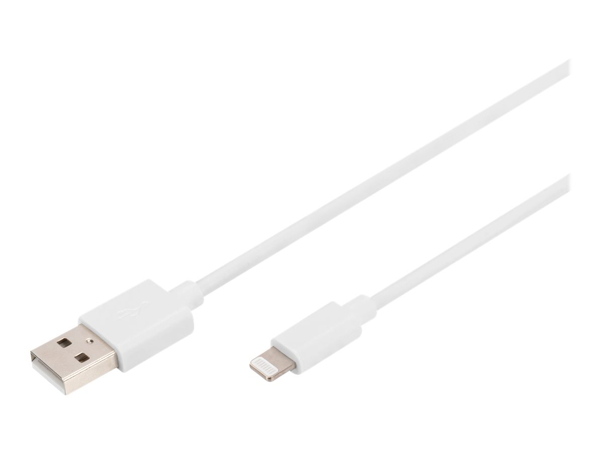 DIGITUS Lightning auf USB A Daten-/Ladekabel, MFI zertifiziert