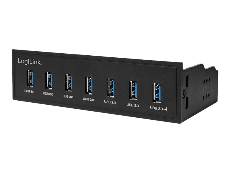 LogiLink USB 3.0 hub, 7-port 5.25 internal - Hub - 6 x SuperSpeed USB 3.0 + 1 x SuperSpeed USB 3.0, Ansicht 3
