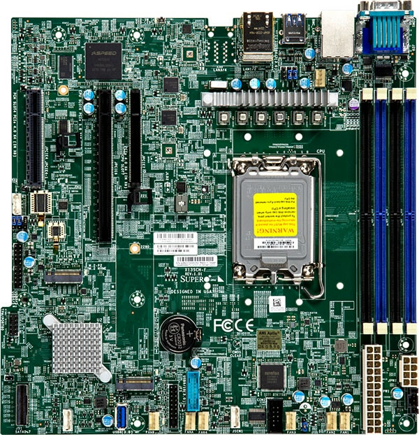 Supermicro X13SCH-F - Motherboard - MicroATX - Intel Xeon E-2400 - LGA1700-Sockel - C266 Chipsatz, Ansicht 2