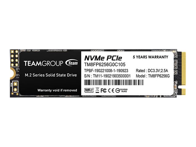 Team Group MP33 - SSD - 256 GB - intern - M.2 2280 - PCIe 3.0 x4 (NVMe)