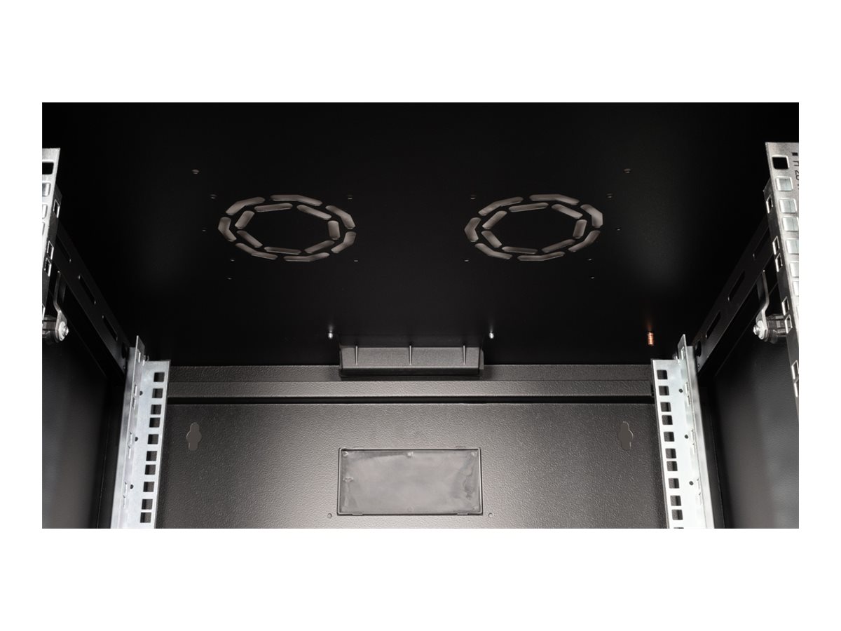 ROLINE 19 Zoll Wandgehäuse Pro 7 HE 600x600 BxT schwarz - Wandgehäuse, Ansicht 4