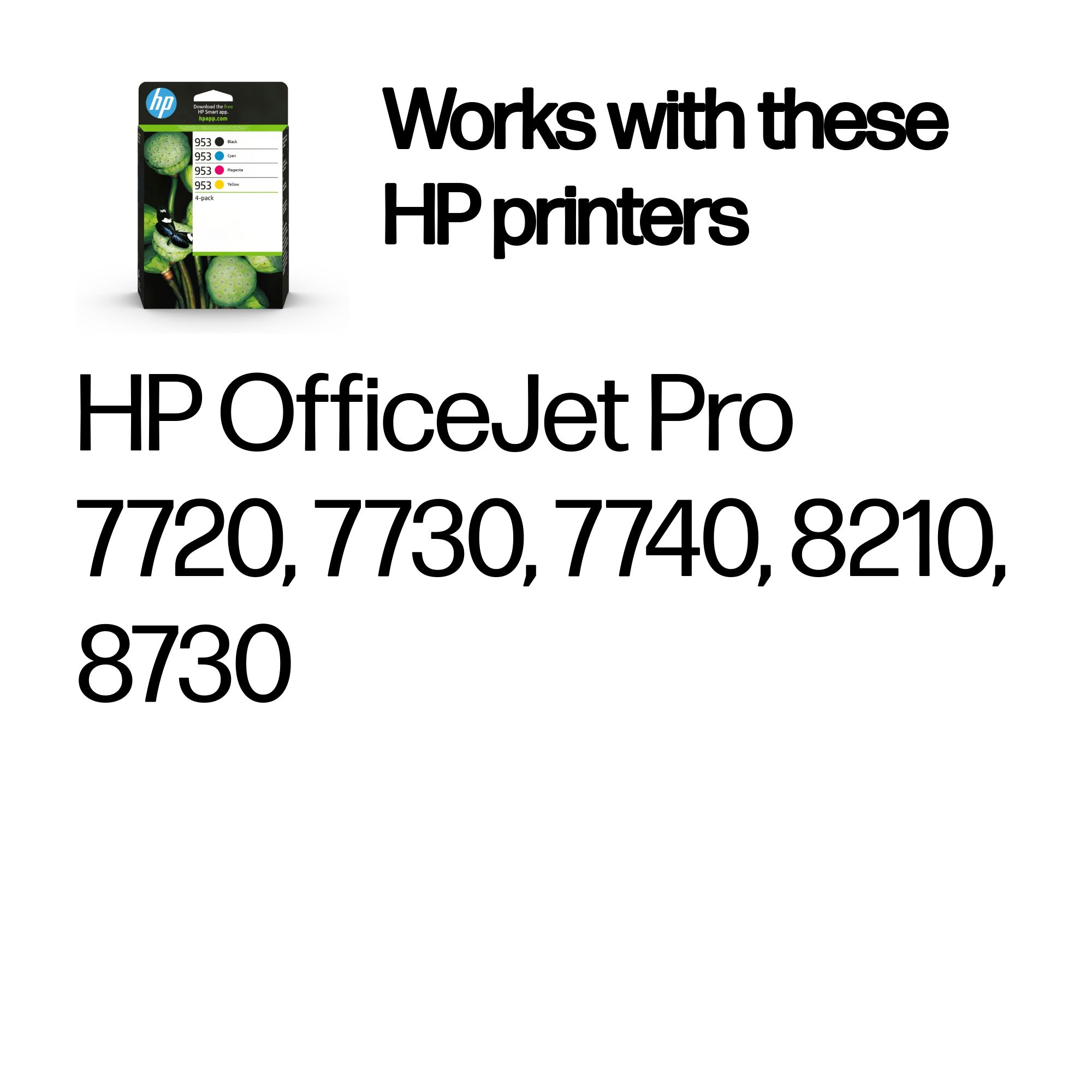 HP 953 - 4er-Pack - Schwarz, Gelb, Cyan, Magenta, Ansicht 4