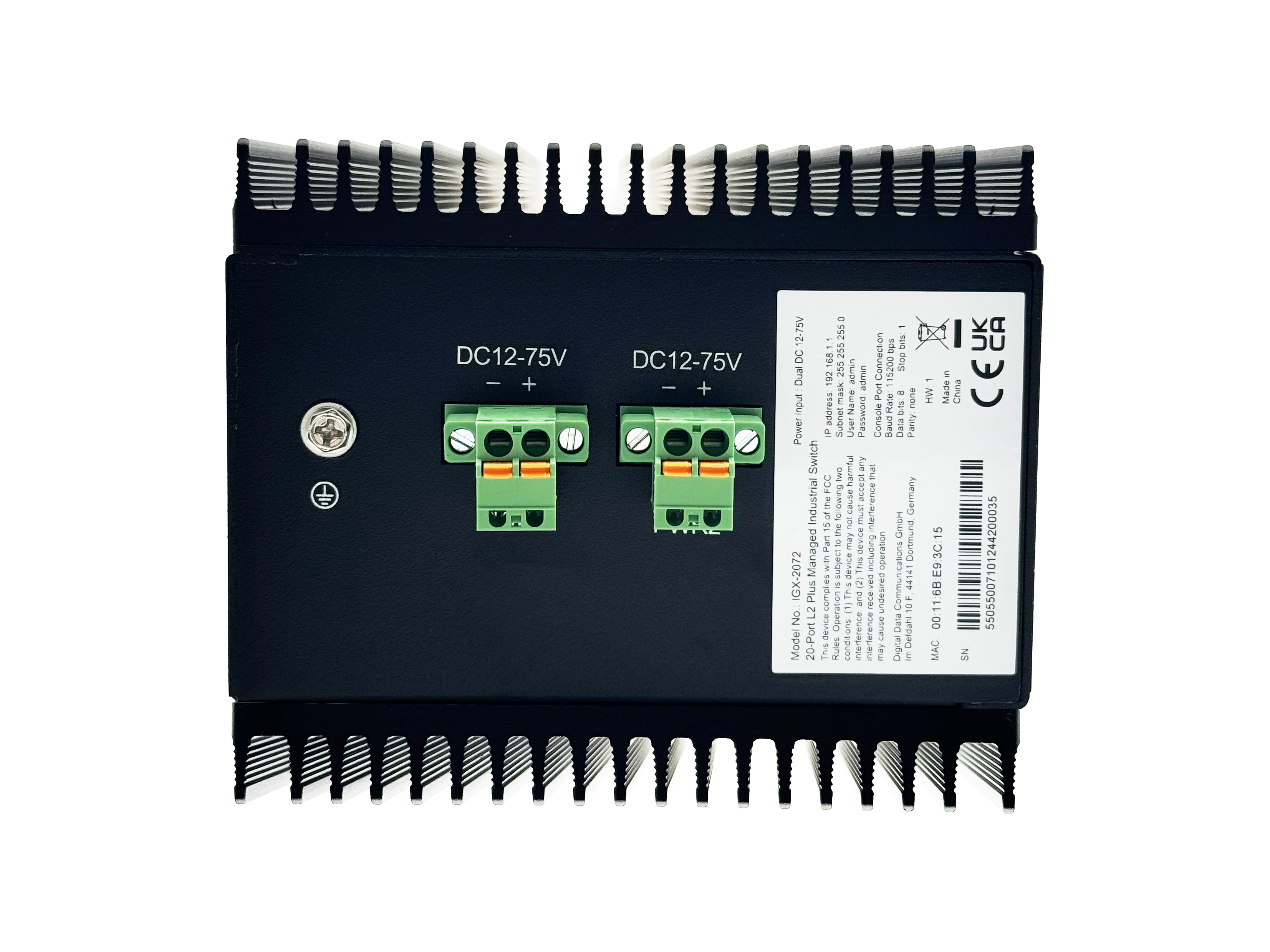 LevelOne Switch 20x GE IGX-2072 8x 1GbE 2.5GbE SFP+ sw - Switch - 1 Gbps, Ansicht 3
