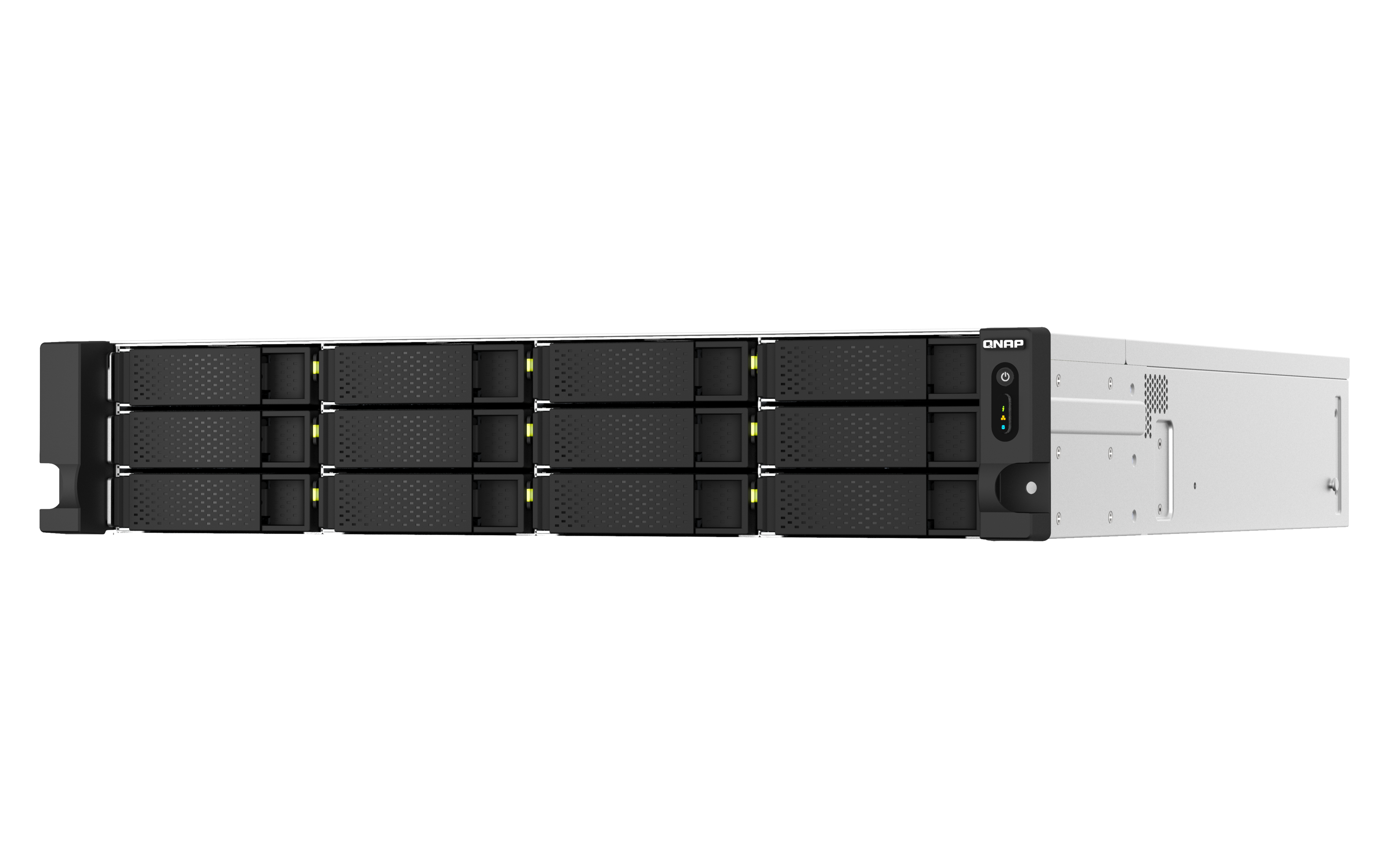 QNAP TS-H1887XU-RP - NAS - Rack (2U) - Intel Xeon E - E-2336 - Schwarz - Weiß, Ansicht 4