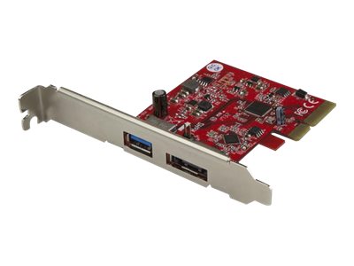StarTech.com 2 Port USB 3.1 (10Gbit/s) und eSATA PCIe Karte - - PCIe USB 3.1 Karte & eSATA Karte - USB 3.1 Expansion Card - USB-Adapter - PCIe 3.0 x4 Low-Profile - USB 3.1 x 1 + eSATA 6 Gb/s x 1