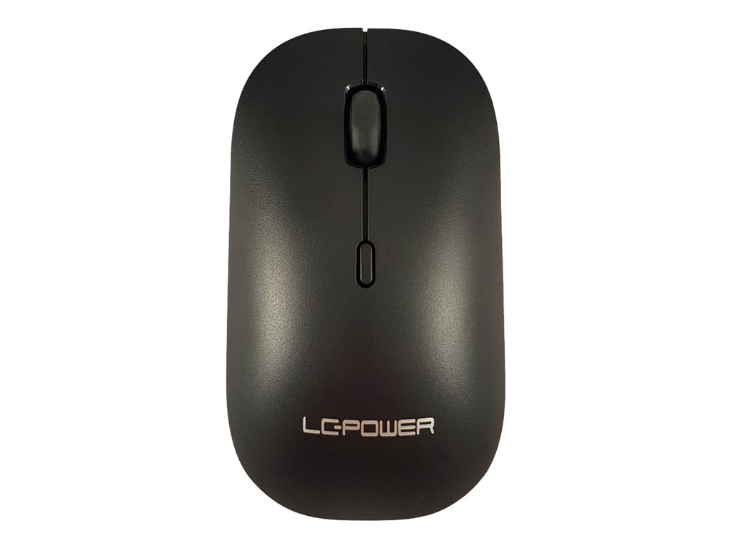LC-Power m720BW - Maus - optisch - 4 Tasten - kabellos - 2.4 GHz - kabelloser Empfänger (USB)