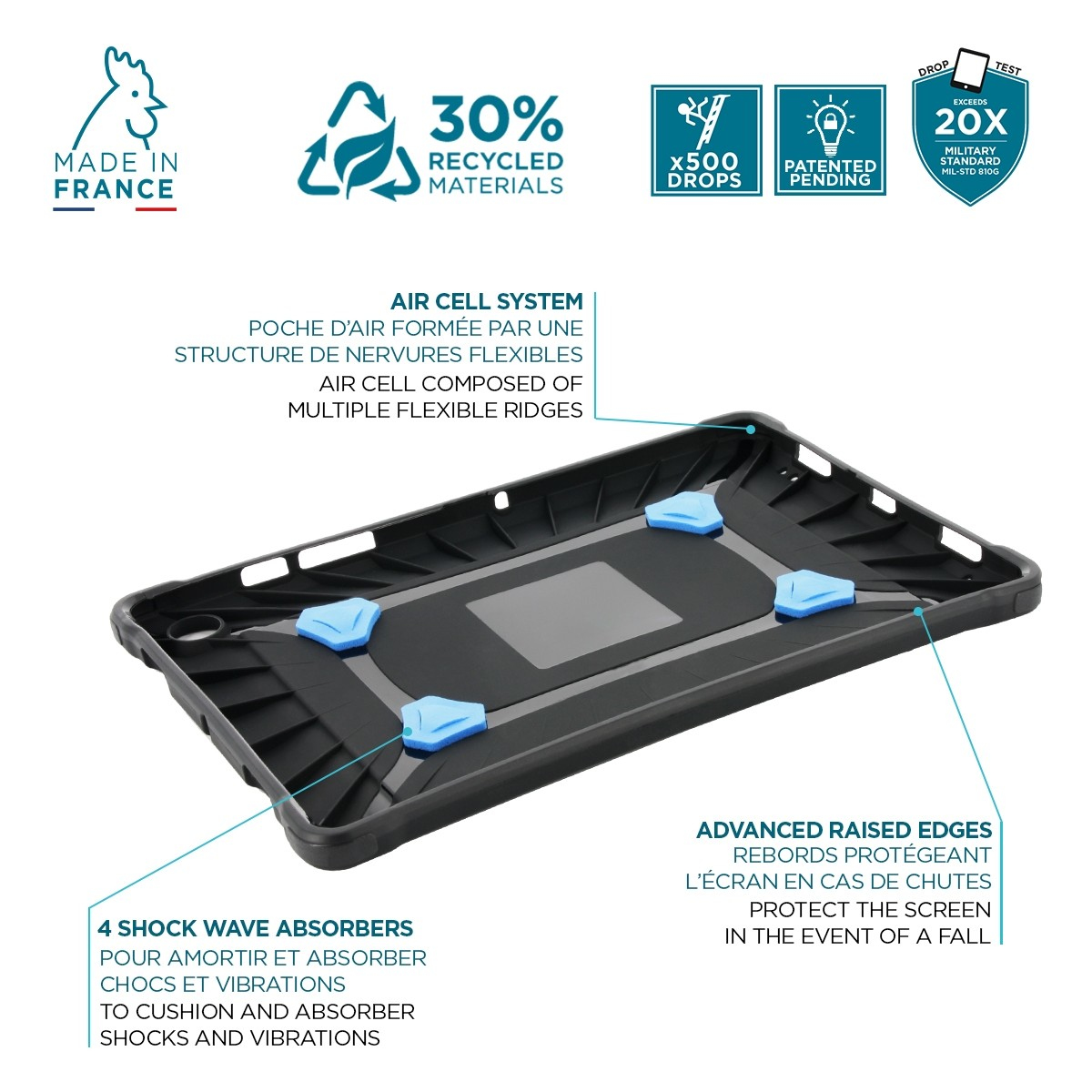 Mobilis PROTECH - Tablethülle - mit Ständer & Handschlaufe, verstärkt - Schwarz - für Apple 10.9-inch iPad (10. Gen), Ansicht 3