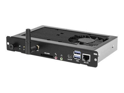 NEC Slot-In PC - Digital Signage-Player - 4 GB - Intel Core i5 - SSD - 64 GB - Windows 7 Embedded - Schwarz