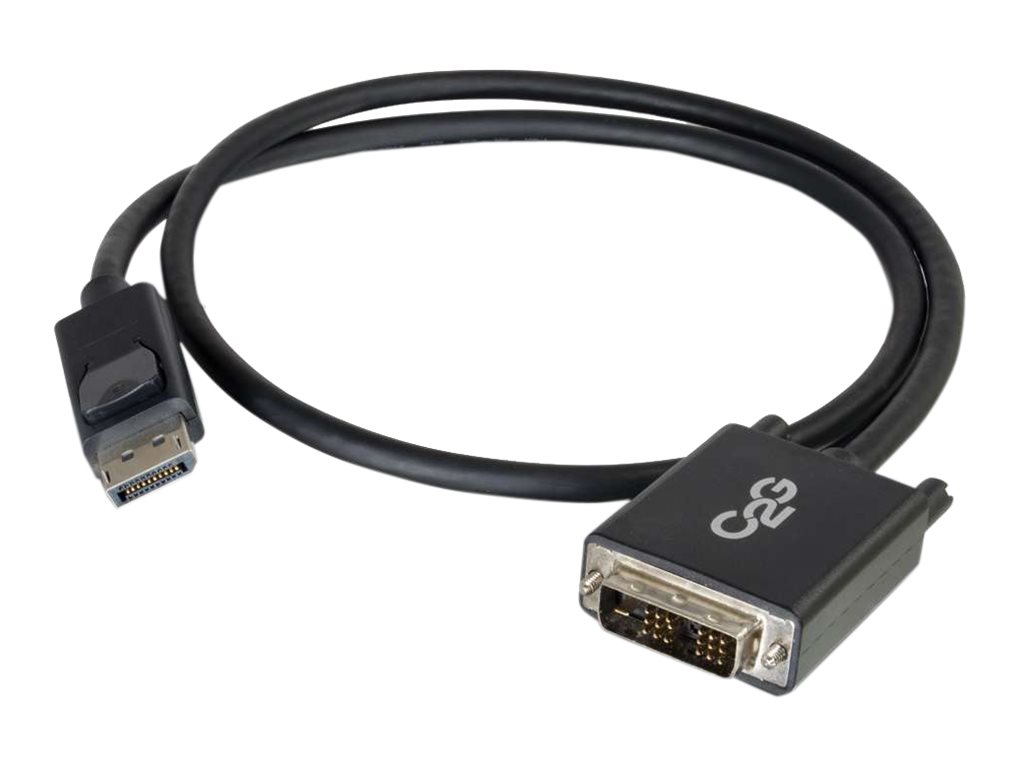 C2G 1m DisplayPort to Single Link DVI-D Adapter Cable MM - DP to DVI - Black - DisplayPort-Kabel - Single Link - DisplayPort (M)
