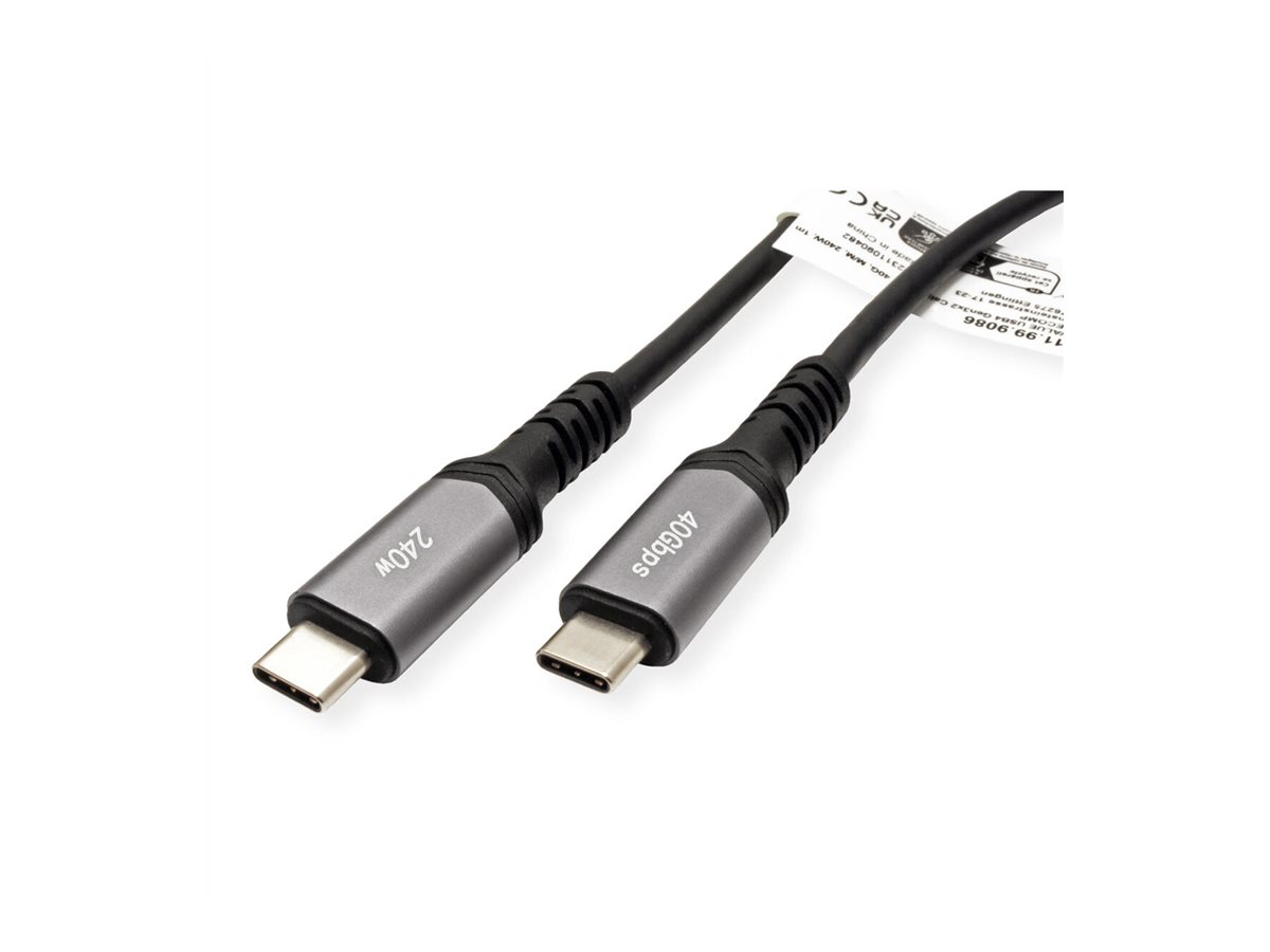 VALUE USB4 Gen3x2 40Git/s Kabel C-C ST/ST 240W 1m - Kabel - Digital/Daten, Ansicht 4