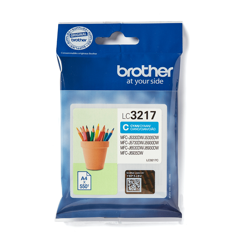 Brother LC3217C, Cyan, 1 Stück(e), 550 Seiten, Einzelpackung