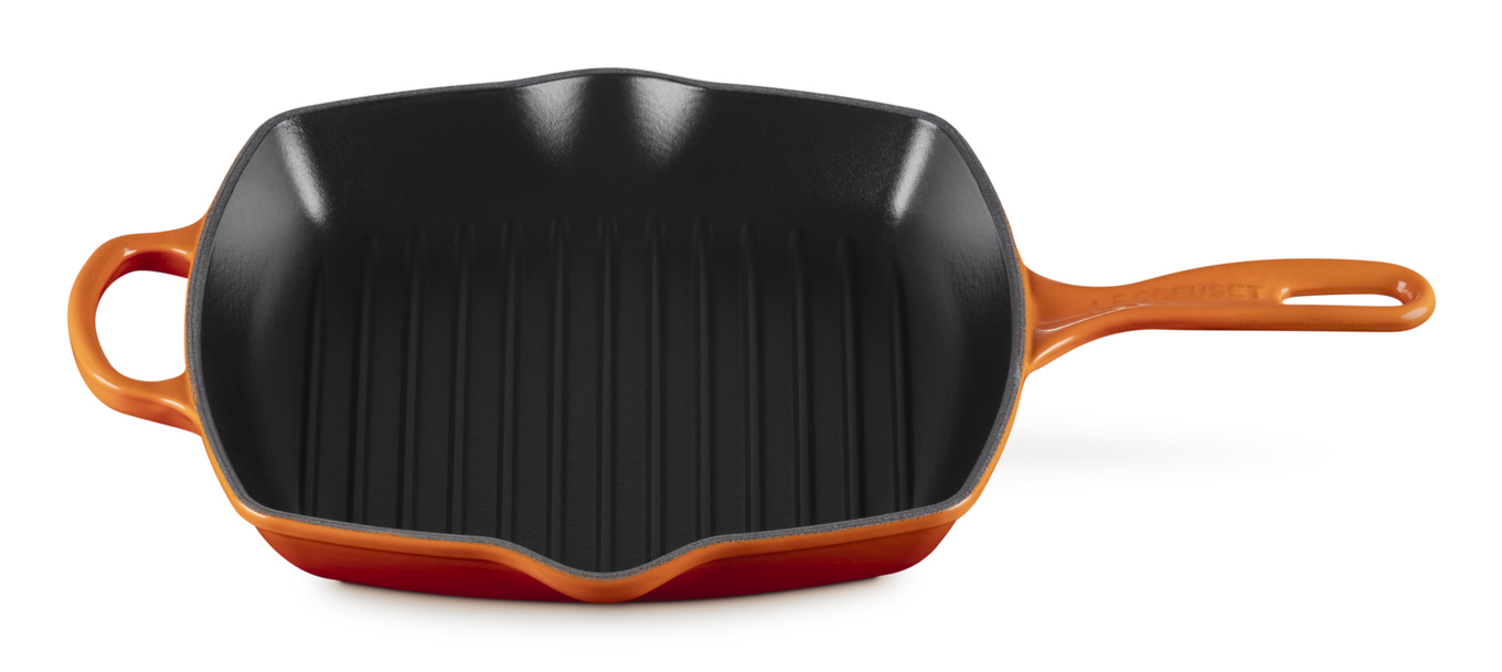 Le Creuset 20183260900422 - Quadratisch - Grillpfanne - Schwarz - Orange - Eisenguss - Keramik - Gas - Halogen, Ansicht 3