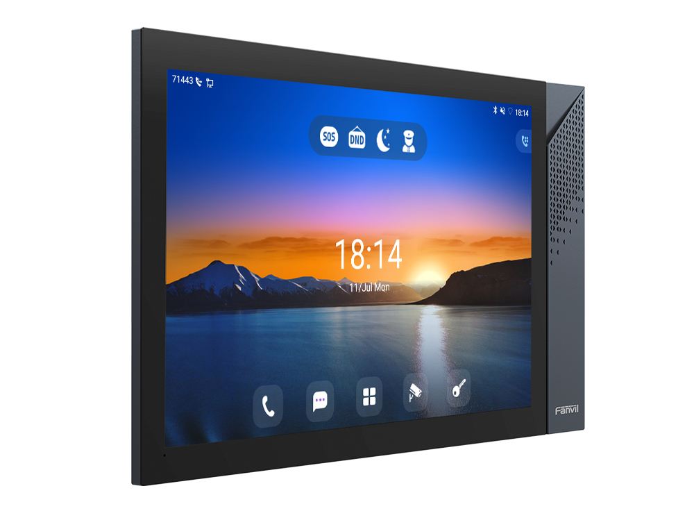 Fanvil i57A - 25,6 cm (10.1 Zoll) - LCD - 1280 x 600 Pixel - Edelstahl - Schwarz - Tasten - Horizontal, Ansicht 3