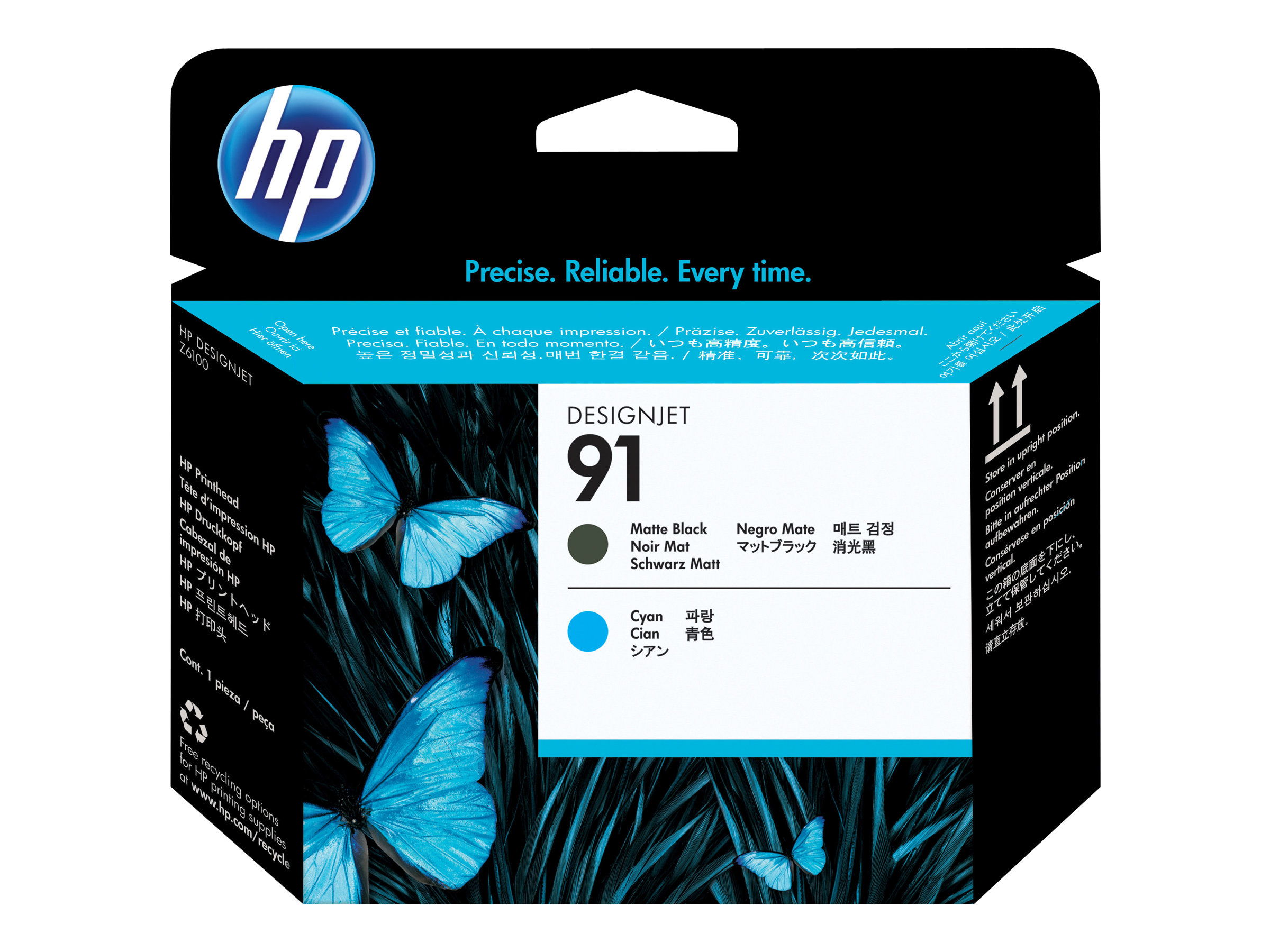 HP 91 - Cyan mattschwarz - Druckkopf - für DesignJet Z6100