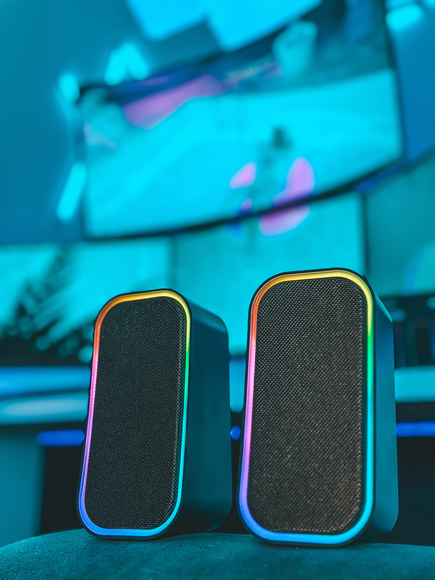 SPEEDLINK Token RGB - Lautsprecher - für PC - 2.0-Kanal - kabellos - Bluetooth - 3 Watt - 6 Watt (Gesamt), Ansicht 3