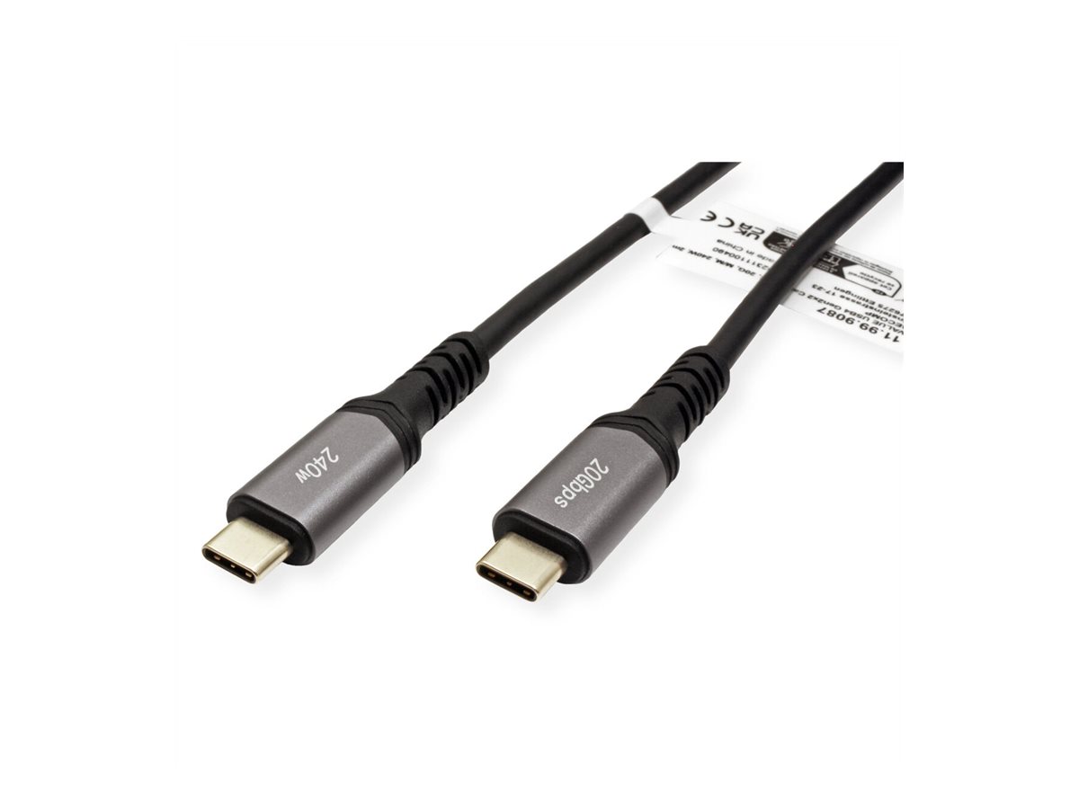 VALUE USB-Kabel - USB-C (M) zu USB-C (M) - USB4 Gen2x2 - 48 V - 5 A - 2 m - USB Power Delivery (240W)
