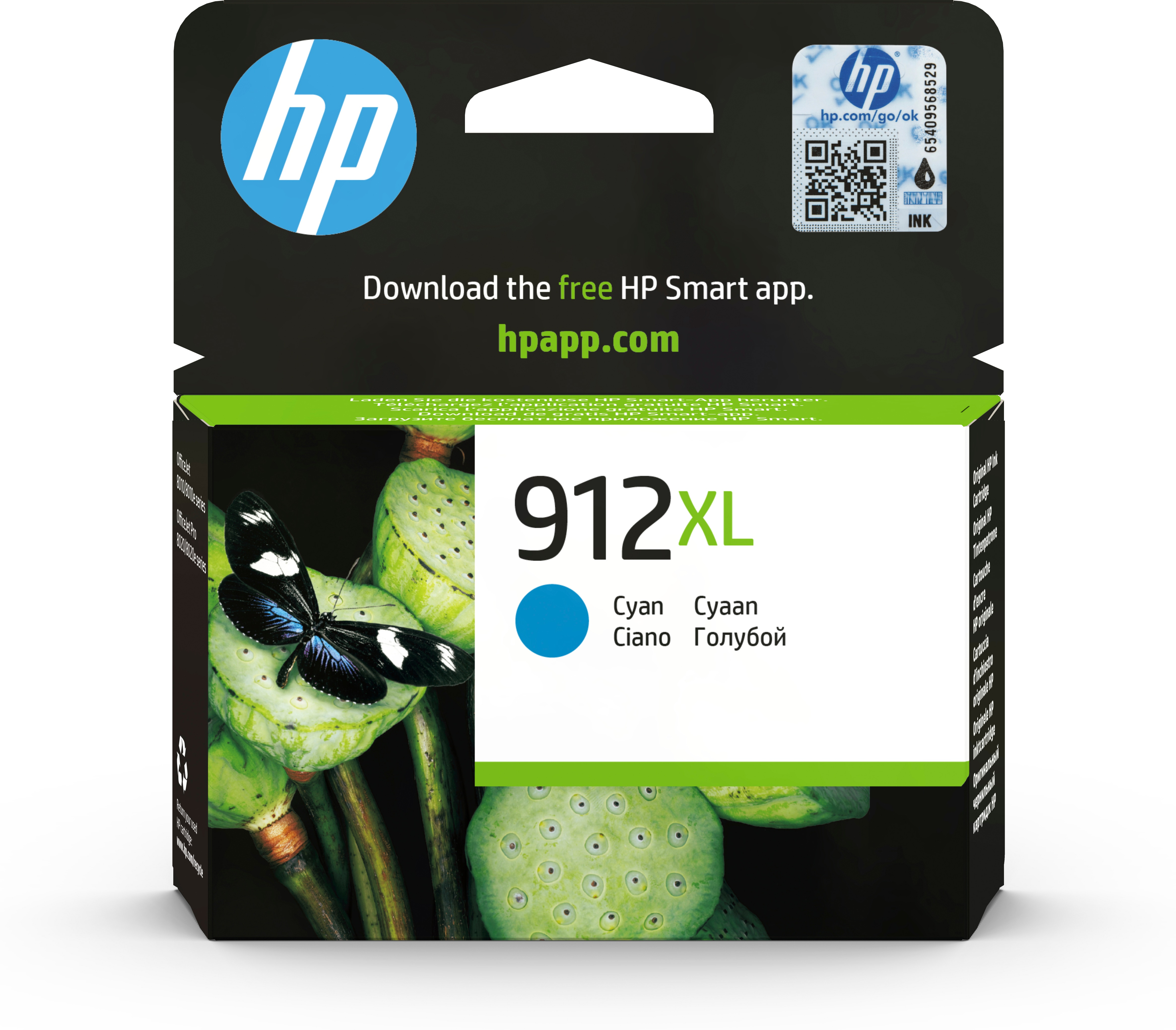 HP 912XL Cyan Original Druckerpatrone mit hoher Reichweite, Hohe (XL-) Ausbeute, Cyan, Tinte auf Pigmentbasis, 9,9 ml, 1 Stück(e), 825 Seiten