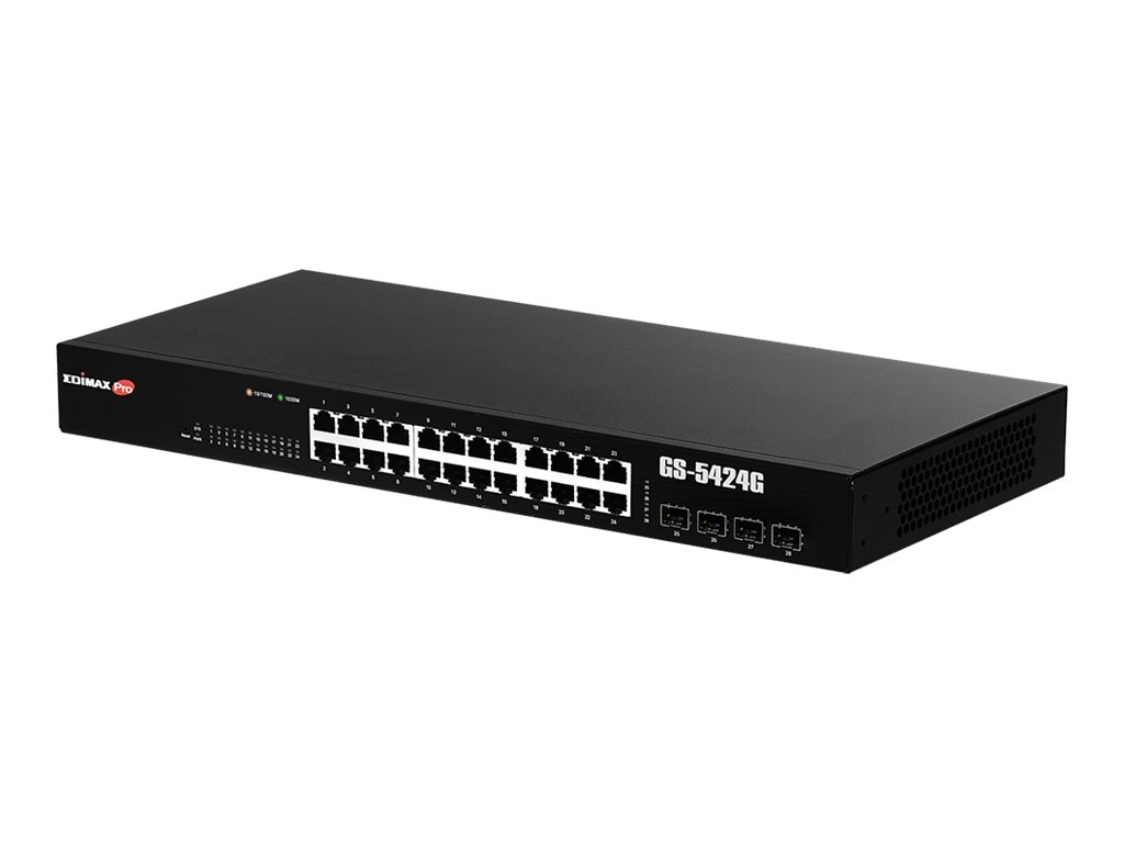 Edimax Pro GS-5424G - Switch - Smart - 24 x 10/100/1000 + 4 x SFP (GS-5424G)