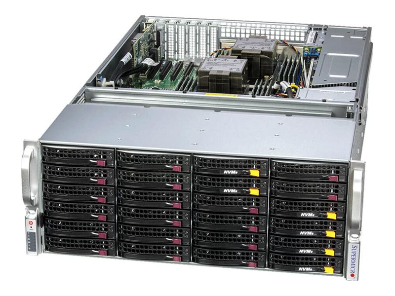 Supermicro Storage SuperServer 641E-E1CR36H - Server - Rack-Montage - 4U - zweiweg - keine CPU - RAM 0 GB - SATASAS - Hot-Swap 6.4 cm 8.9 cm (2.5 3.5)