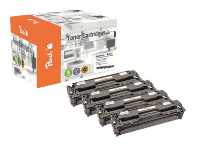 Peach Combi-Pack - 4er-Pack - Schwarz Gelb Cyan Magenta - kompatibel - wiederaufbereitet - Tonerpatrone (Alternative zu: HP 305A)