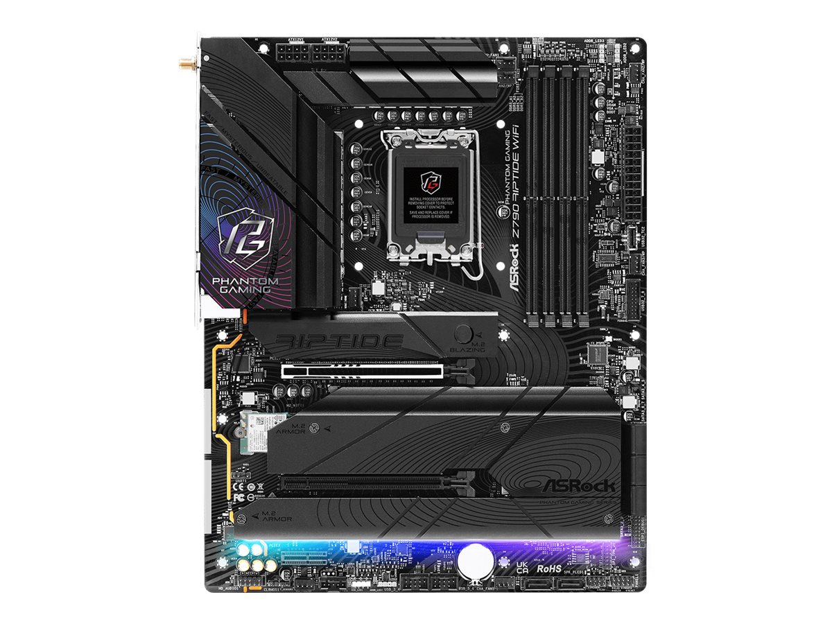 ASRock Phantom Gaming Z790 Riptide WiFi - Motherboard - ATX - LGA1700-Sockel - Z790 Chipsatz - USB 3.2 Gen 1, USB 3.2 Ge