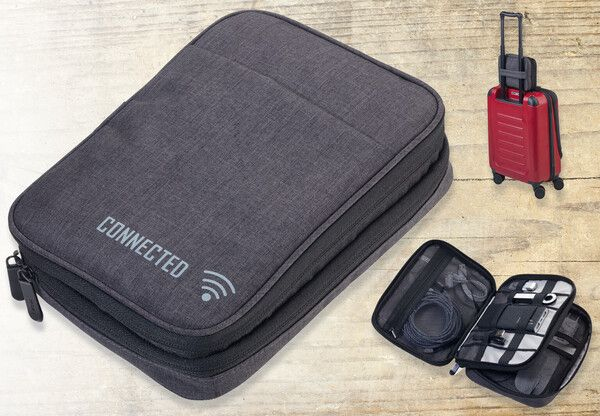 Troika Kabeltasche CONNECTED dunkelgrau, Ansicht 4