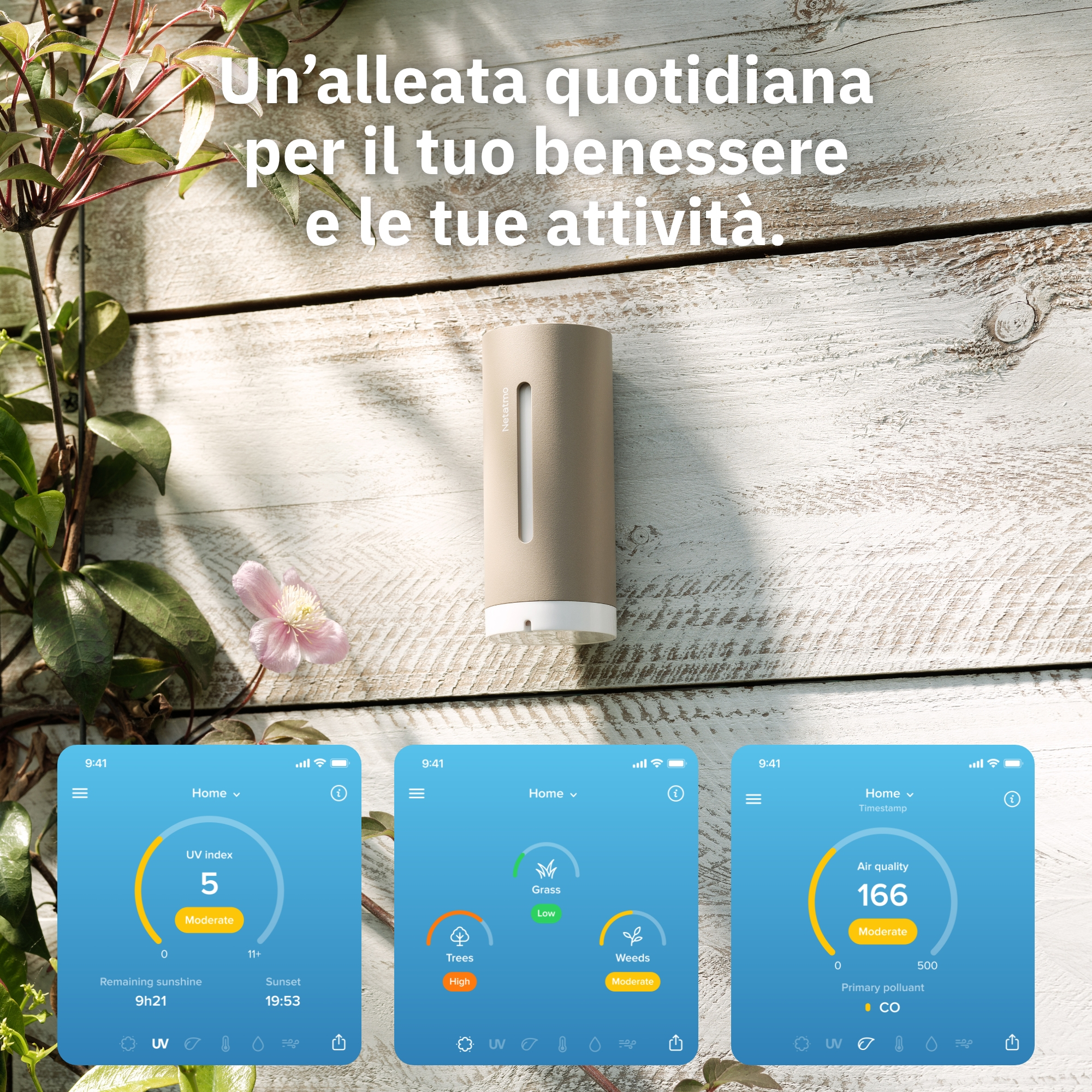Netatmo NWS-S-EC - Braun - Innen-Luftdruck - Innen-Hygrometer, Ansicht 4
