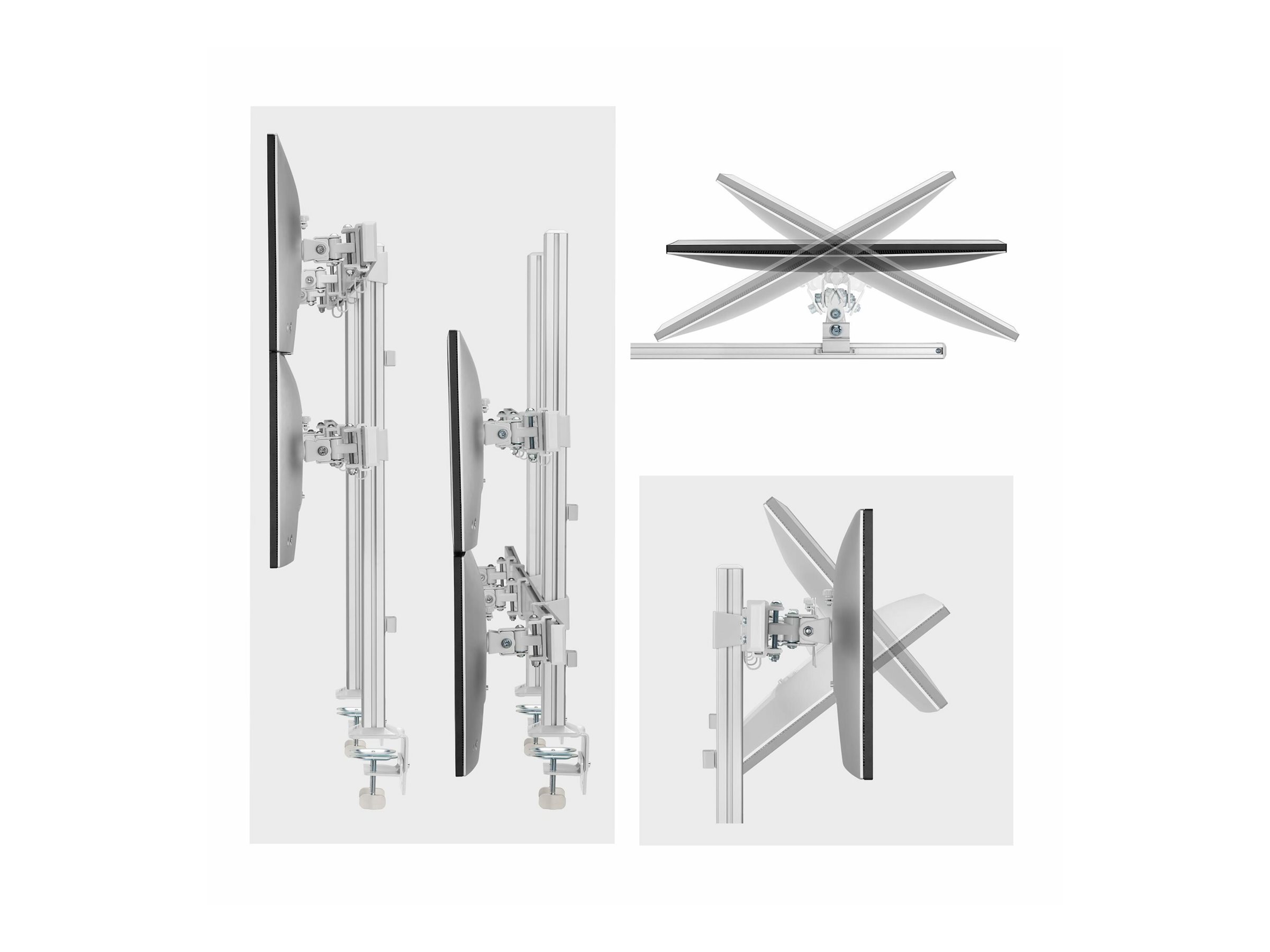 StarTech.com Six-Monitor Desk Mount w/ Crossbar, bis zu 32/8 kg - Befestigungskit - für 6 LCD-Displays, Ansicht 4
