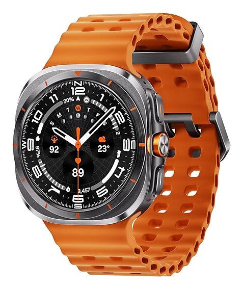 Samsung Galaxy Watch Ultra - 47 mm - titanfarben grau - intelligente Uhr mit Marineband - Orange - S/M/L - 3.73 cm, Ansicht 2