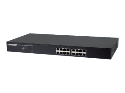 Intellinet 16-Port Fast Ethernet PoE+ Switch 16 x PoE IEEE 802.3ataf Power-over-Ethernet (PoE+PoE)