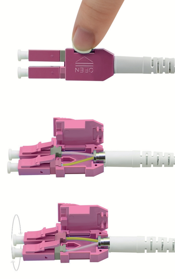 ROLINE LWL-Kabel UNIBOOT Multimode 50/125µm OM4 LC Duplex 3m - Kabel - Multimode-Faser, Ansicht 2