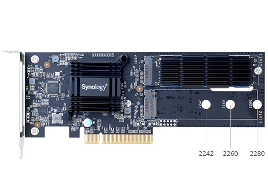 Synology M2D18 - Laufwerksschachtadapter - Erweiterungsschlitz auf 2 x M.2, Ansicht 2