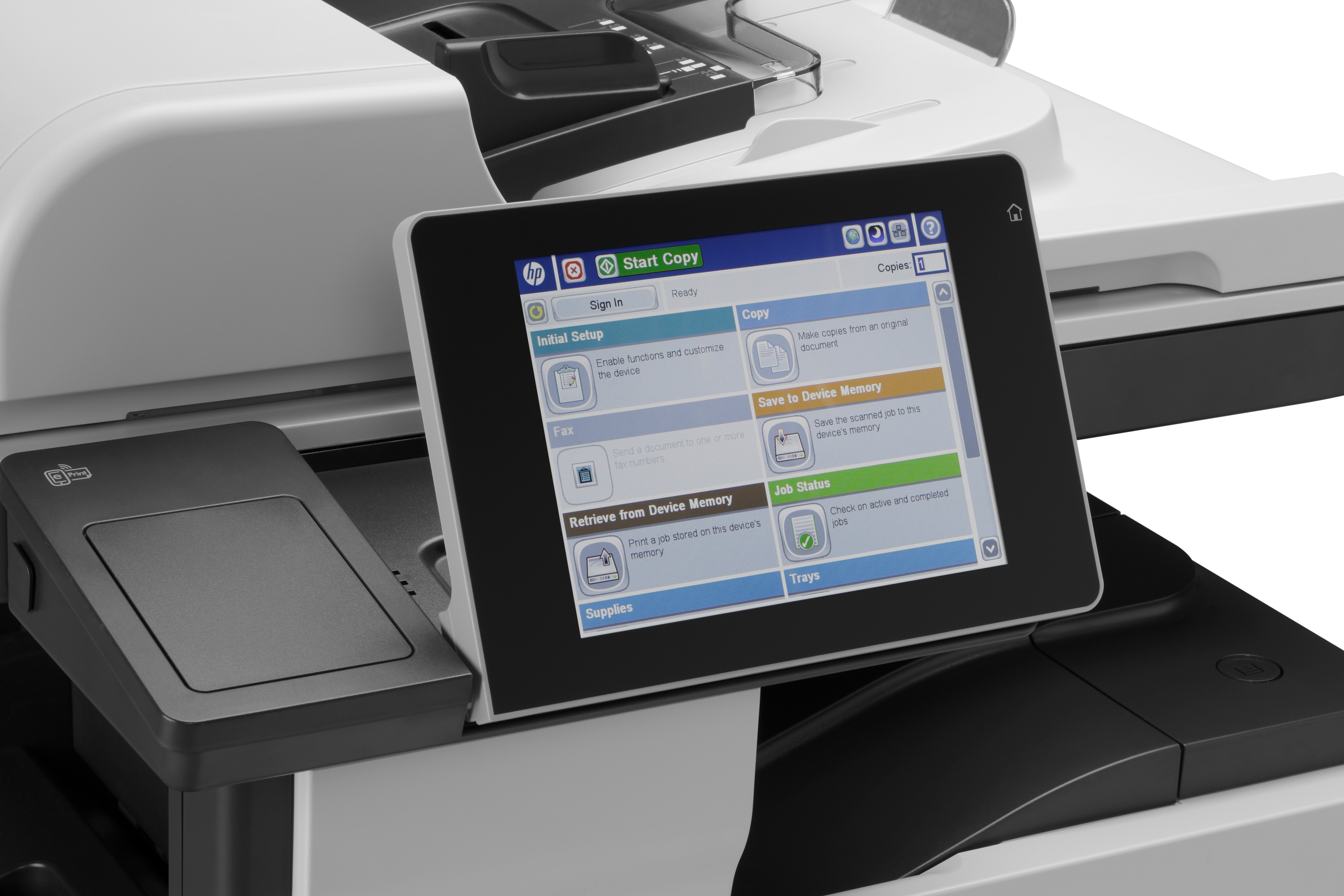 HP LaserJet Enterprise MFP M725dn - Multifunktionsdrucker - s/w - Laser - A3 (297 x 420 mm), Ansicht 2