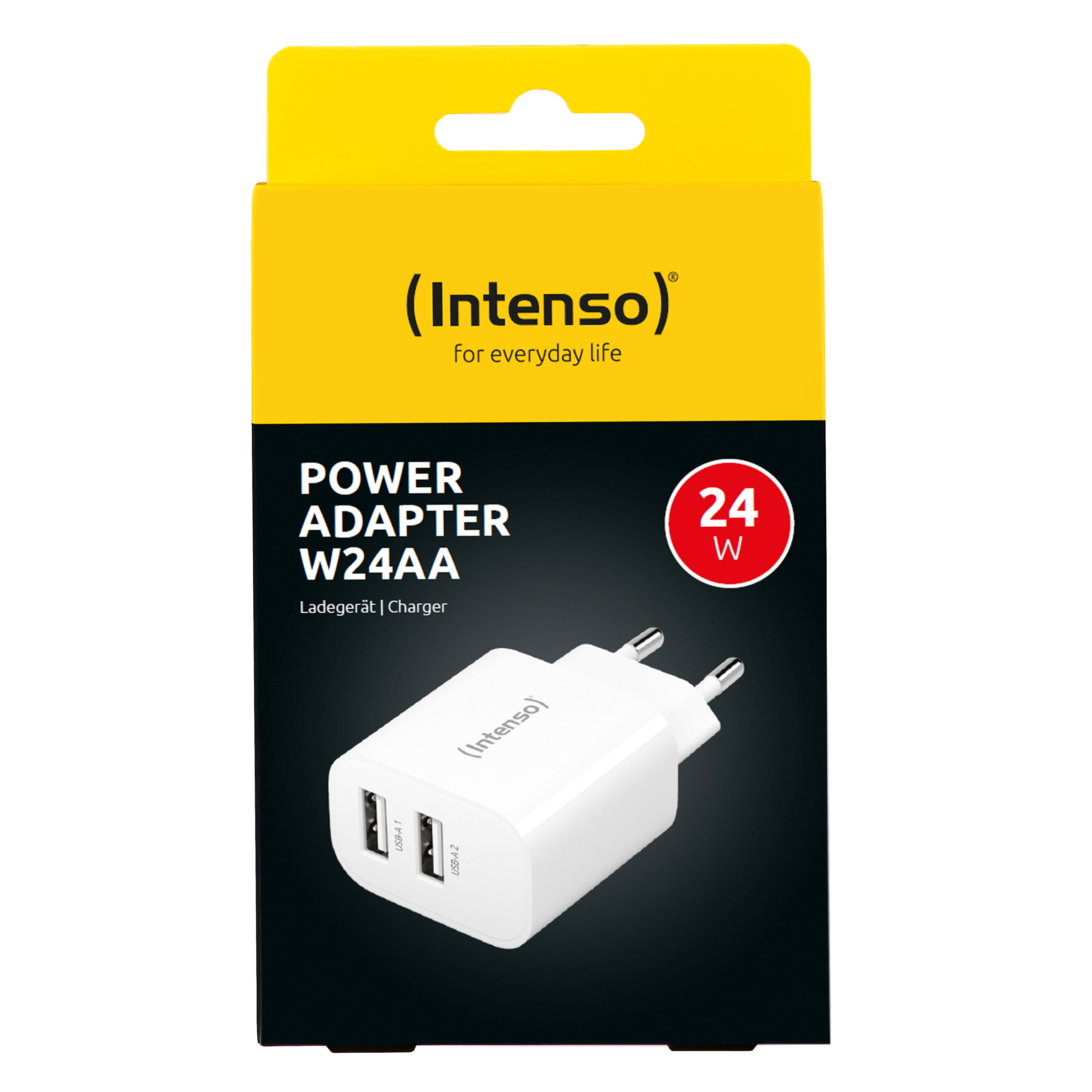 Intenso W24AA - Netzteil - 24 Watt - 2.4 A - 2 Ausgabeanschlussstellen (USB), Ansicht 3