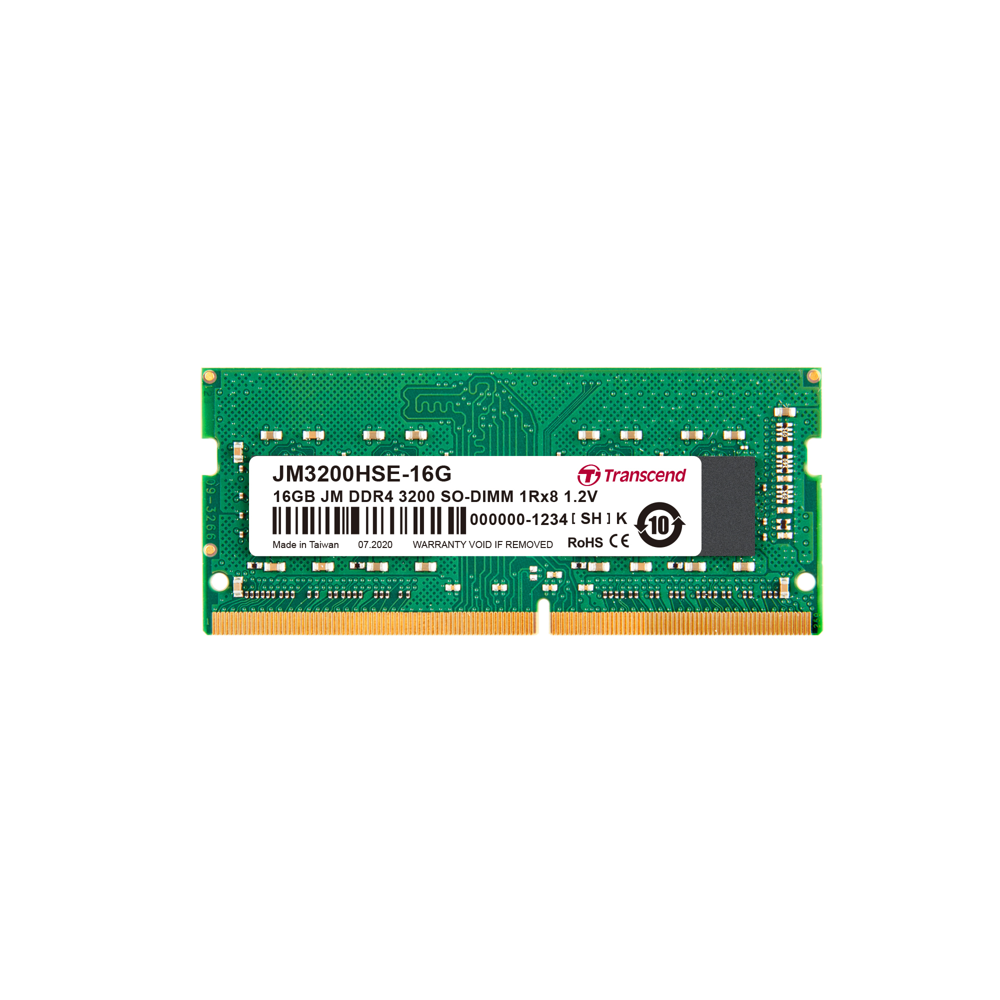 Transcend JetRAM - DDR4 - Modul - 16 GB - SO DIMM 260-PIN - 3200 MHz, Ansicht 2