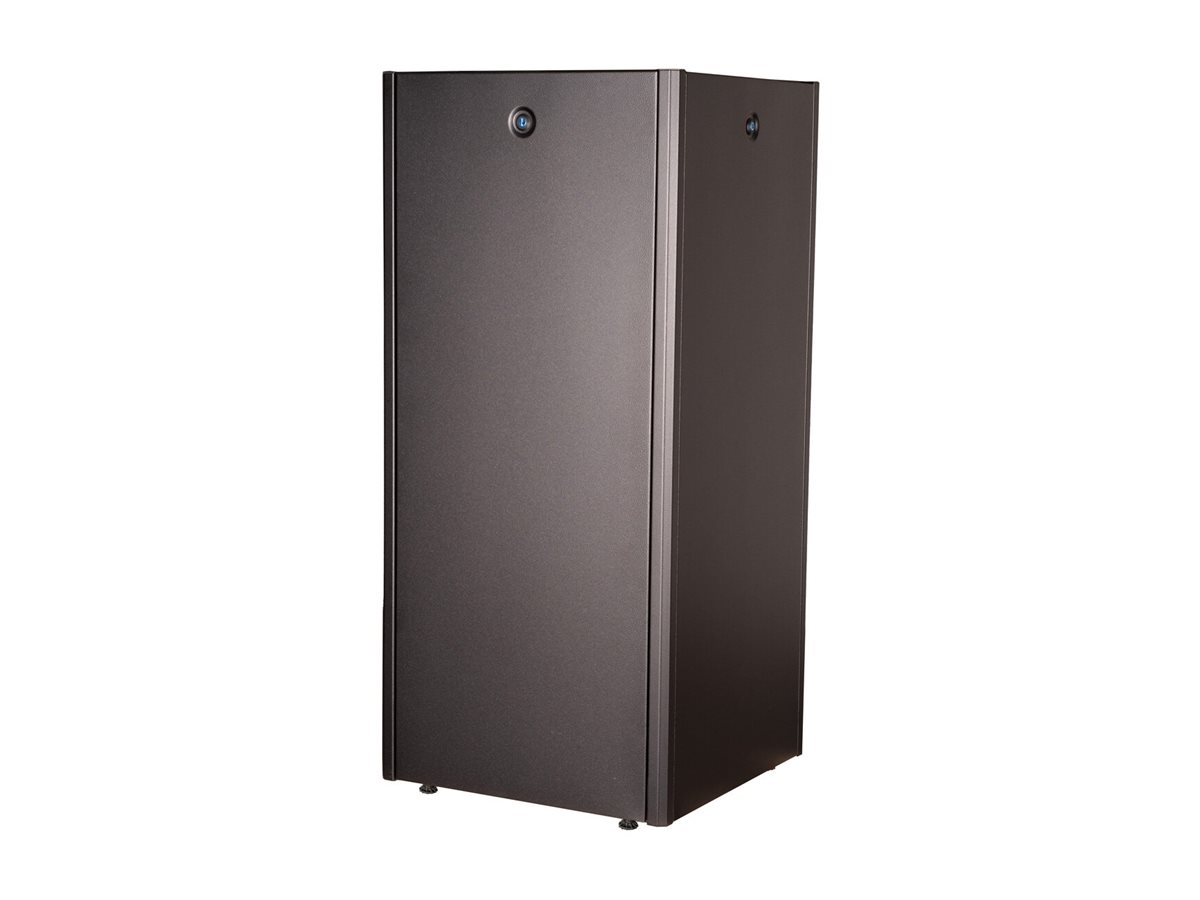 ROLINE 19 Zoll Netzwerkschrank Basic 26 600x800 BxT Glastür schwarz, Ansicht 3
