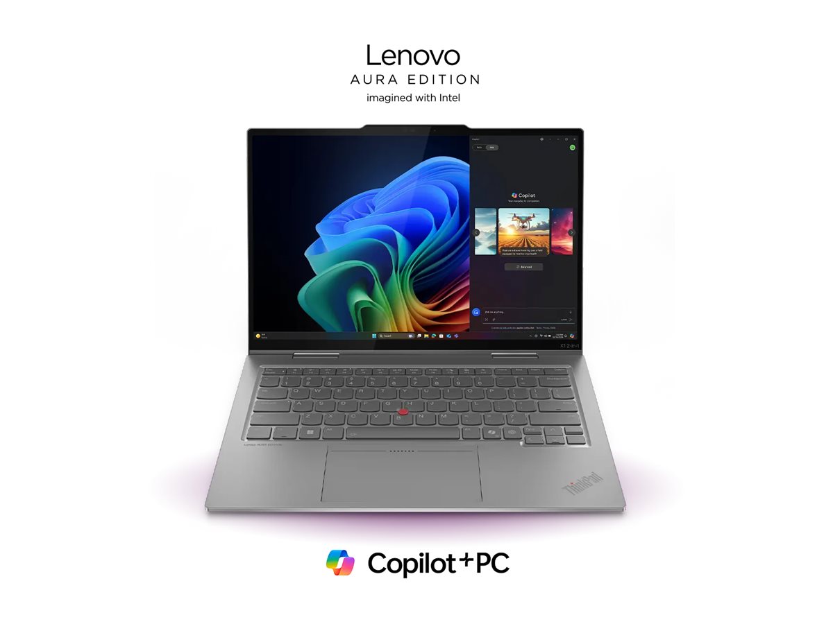 Lenovo ThinkPad X1 2-in-1 Gen 10 21Q0 - Aura Edition - Flip-Design - Intel Core Ultra 7 255U - Evo - Win 11 Pro - Intel Graphics - 32 GB RAM - 1 TB SSD TCG Opal Encryption 2, NVMe - 35.6 cm (14")