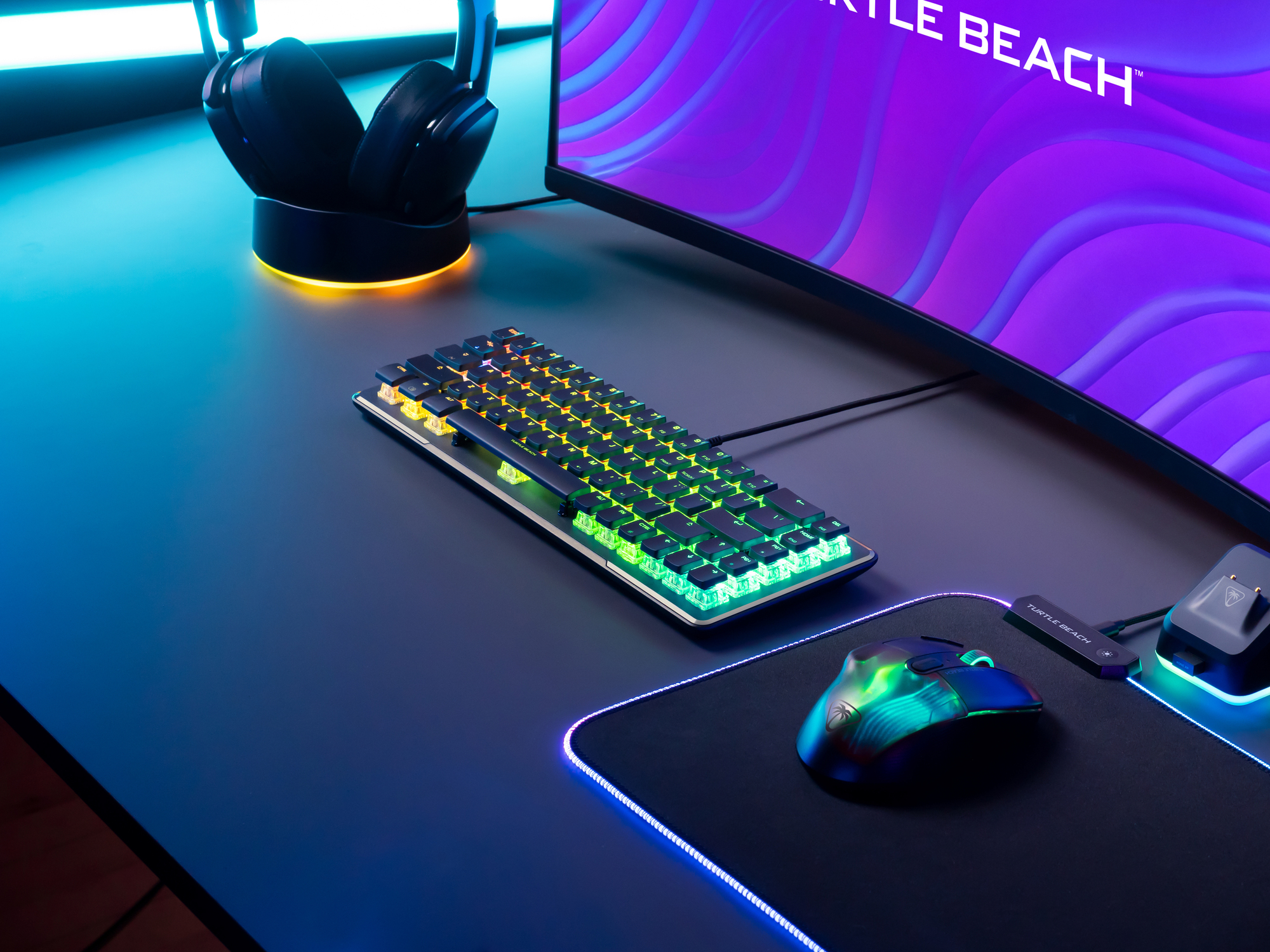 Turtle Beach Vulcan II Mini Black Red Switch - Tastatur - Optisch - TL: Deutsch, QWERTZ, Ansicht 2