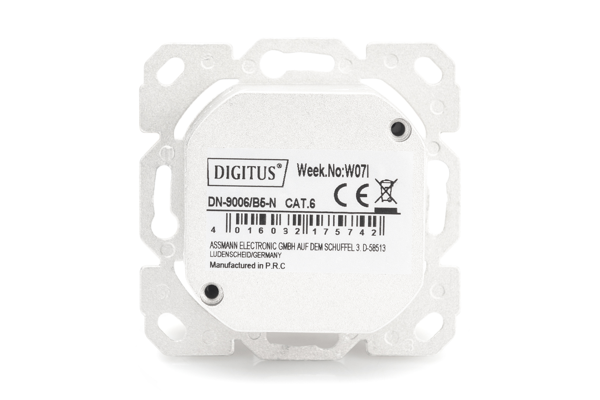 DIGITUS CAT 6, Klasse E, Datendose, Aufputz, Ansicht 2