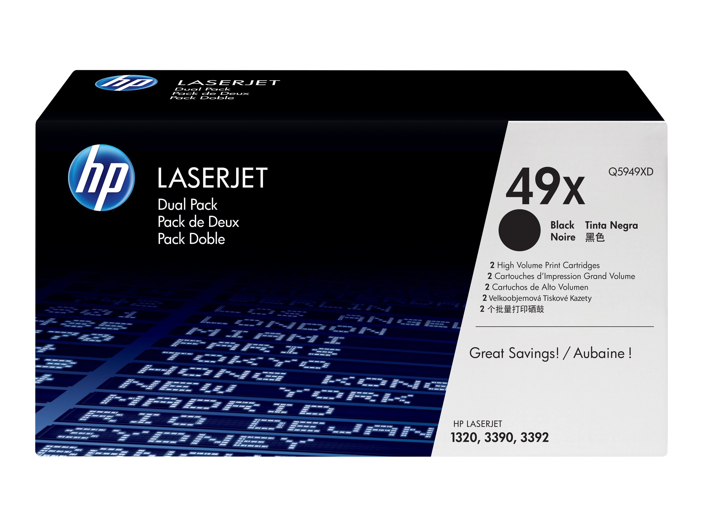 HP 49X - 2er-Pack - Hohe Ergiebigkeit - Schwarz - original - LaserJet - Tonerpatrone (Q5949XD)